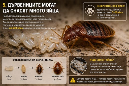 Дървениците снасят много яйца